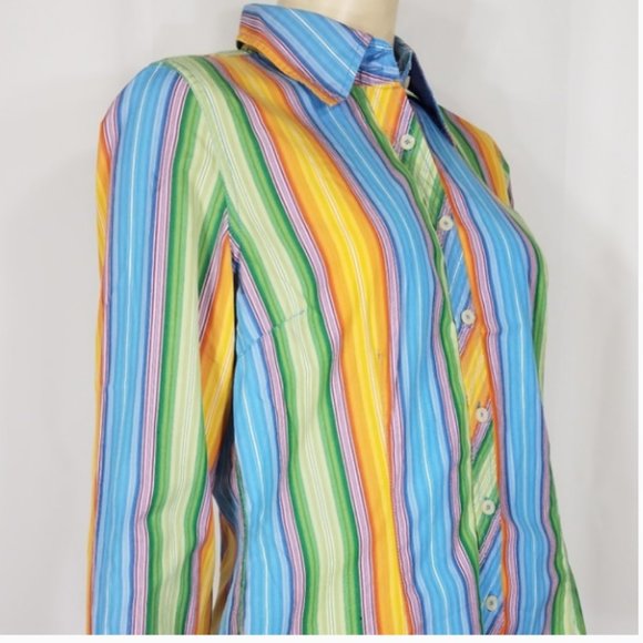HP👌Trend Alert! Multicolour shirt M (US 10) - Picture 5 of 11